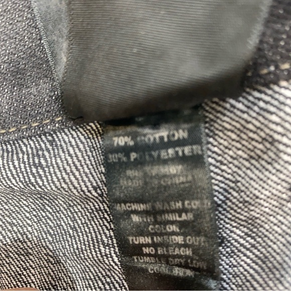 Y2K‎ Baggy JNCO Style Graphic Denim Shorts Lightning Fleur-de-Lis Bling Detail - Picture 16 of 16